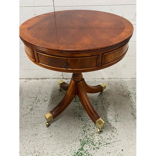 20 - A pair of Regency style drum tables (H60cm Dia54cm)