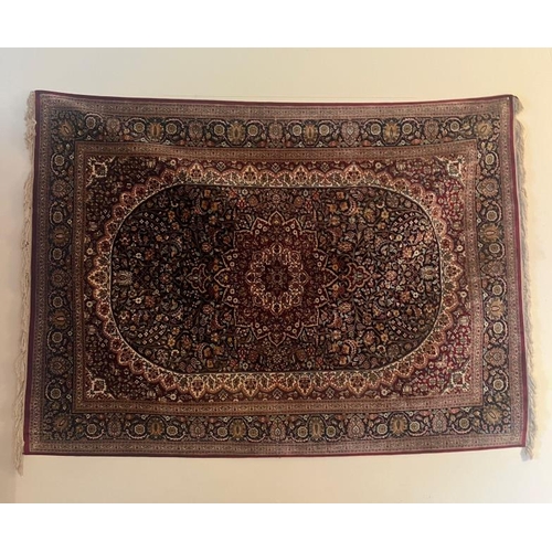 215 - A fine silk Kashmir rug, North India 127cm x 177cm