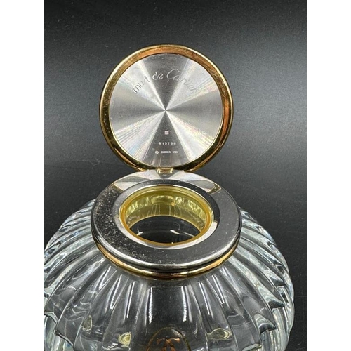 293 - A Cartier crystal trinity ring ink well