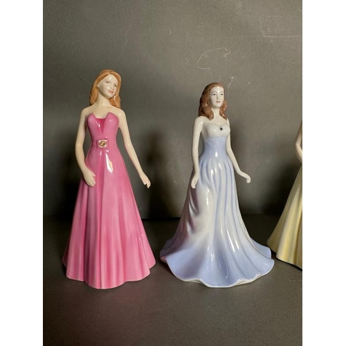 294 - Five Royal Doulton figures, Picies, April Diamond, Libra, Fair Lady and Cancer