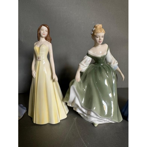 294 - Five Royal Doulton figures, Picies, April Diamond, Libra, Fair Lady and Cancer