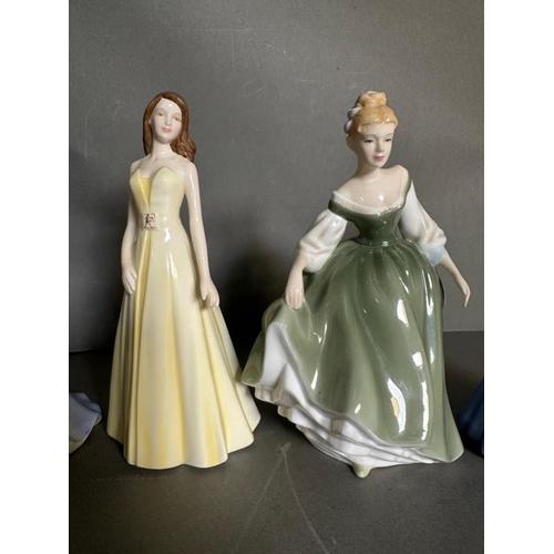 294 - Five Royal Doulton figures, Picies, April Diamond, Libra, Fair Lady and Cancer