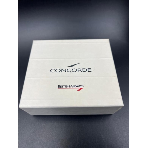 347 - Concorde Memorabilia: Links of London silver plated dice set in original box