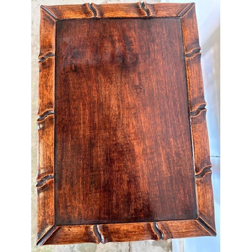 37 - A Chinese hardwood side table (H58cm W42cm D29cm)