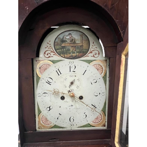 429 - A George III style mahogany long case clock