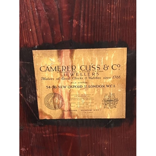 430 - A Camerer Cuss and Co mahogany wall clock