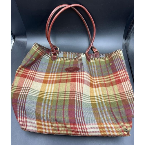 444 - Vintage Mulberry Tartan tote shoulder bag  AF