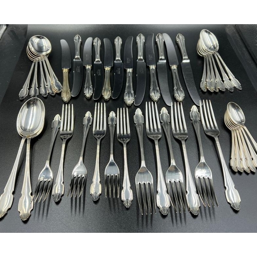 473 - A six place setting silver canteen of cutlery by Cooper Brothers & Sons limited hallmarked for Sheff... 