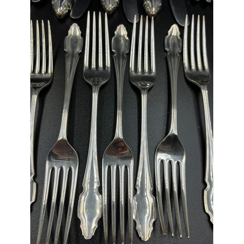 473 - A six place setting silver canteen of cutlery by Cooper Brothers & Sons limited hallmarked for Sheff... 