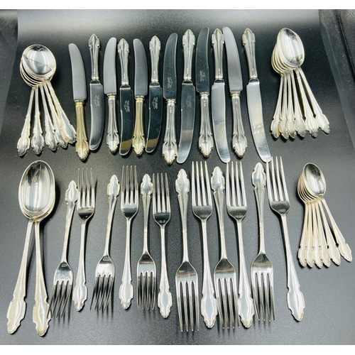 473 - A six place setting silver canteen of cutlery by Cooper Brothers & Sons limited hallmarked for Sheff... 