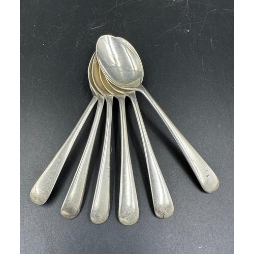 481 - Six silver teaspoons hallmarked for Sheffield 1937 makers mark Gladwin Ltd (approx total weight 87g)