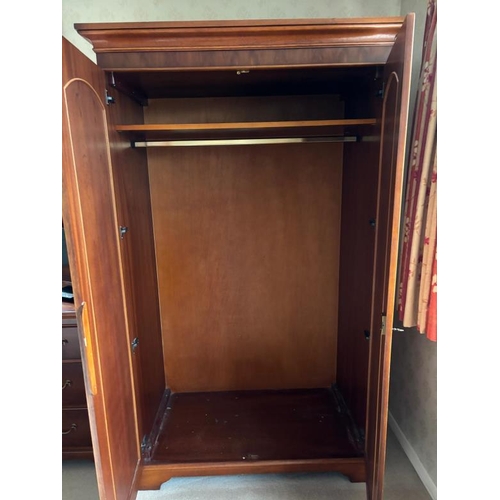 49 - A Bradley mahogany veneer double wardrobe