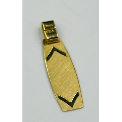 508 - A 585 yellow gold pendant with an approximate weight of 1.7g