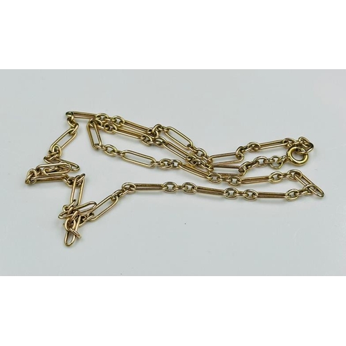 514 - A 9ct gold necklace, with an approximate weight of 6.3g and a drop off 20cm