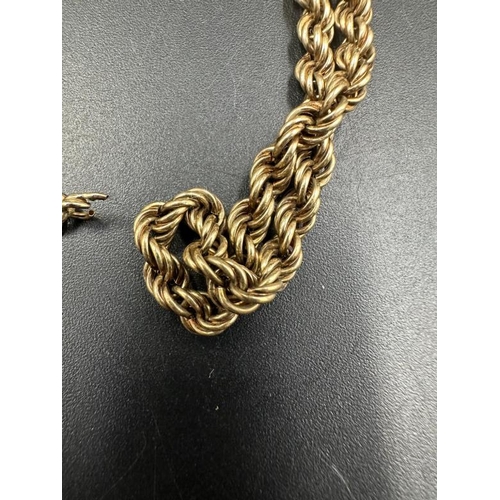 536 - A 9ct gold rope style necklace AF, approximate weight 7g