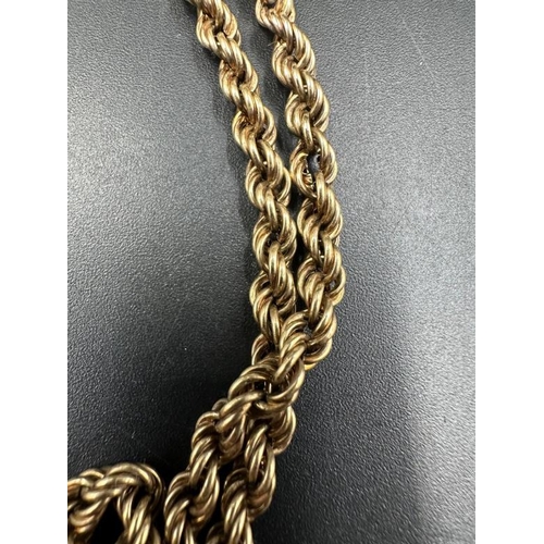 536 - A 9ct gold rope style necklace AF, approximate weight 7g