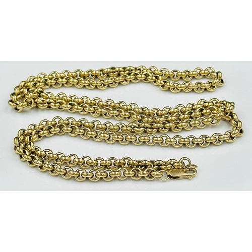 539 - A 9ct golf Belcher chain with an approximate weight of 61g