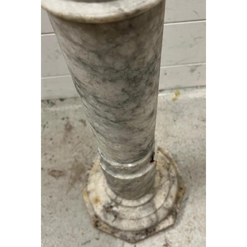 64 - A marble jardiniere column H95cm