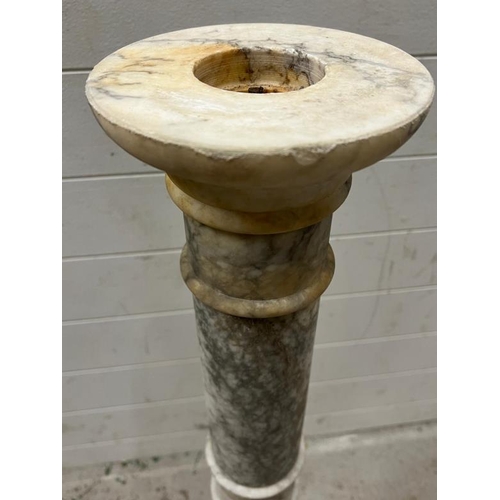 64 - A marble jardiniere column H95cm