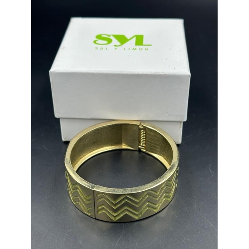 683 - A Sal Y Limon Bangle, hinged.