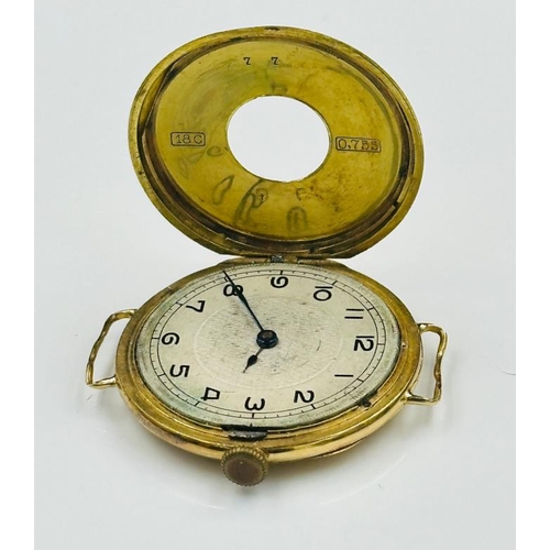 729 - An 18ct gold pocket watch with wristwatch adaptations, approximate total weight 25.7g