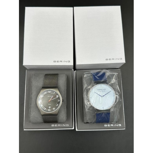 738 - Two Bering wristwatches with original boxes and paperwork.