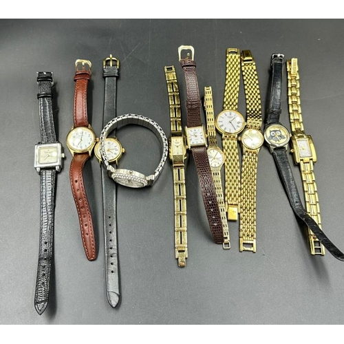 744 - A selection of ladies watches, various styles and makers.