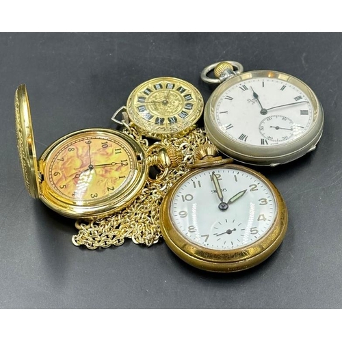 745 - A selection of four pocket watches, various makers and styles.