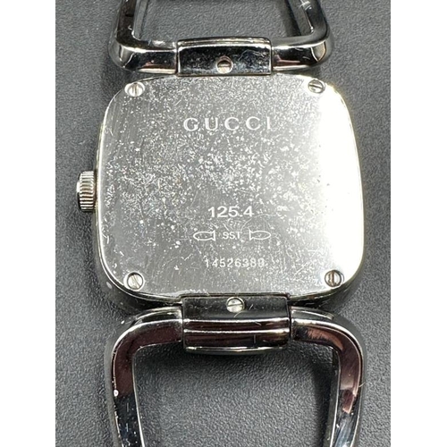 749 - A Gucci ladies link wristwatch