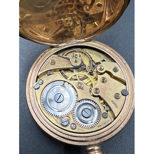 763 - A Brass Dennison Half Hunter pocket watch