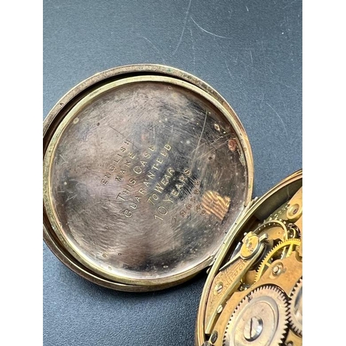 763 - A Brass Dennison Half Hunter pocket watch