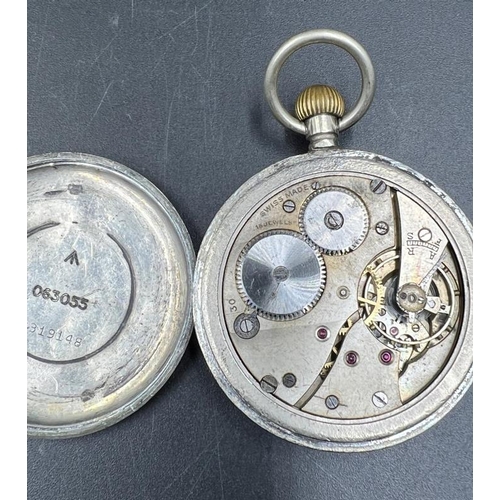 765 - A selection of three pocket watches AF including a Salta, marked GS/TP number 063055 to back.