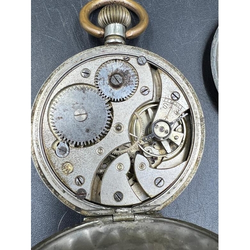 765 - A selection of three pocket watches AF including a Salta, marked GS/TP number 063055 to back.