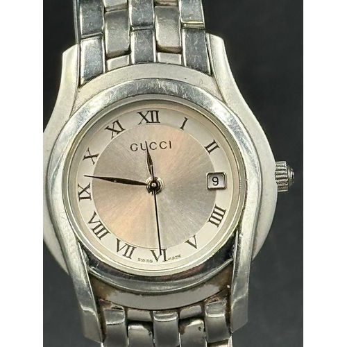 770 - A Gucci stainless steel ladies watch, ref no 5500