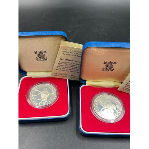 777 - Two 1977 Silver proof coins, Royal Mint.