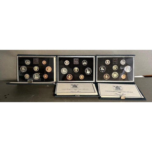 780 - Three UK proof coin collectors packs 1984, 1985 and 1986