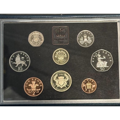 780 - Three UK proof coin collectors packs 1984, 1985 and 1986