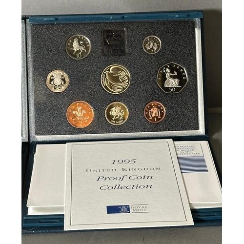 783 - Three UK proof coin collectors packs 1993, 1994 and 1995