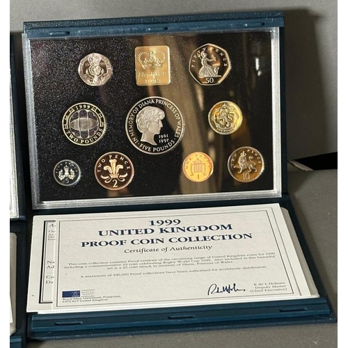 784 - Three UK proof coin collectors packs 1996, 1997 and 1999