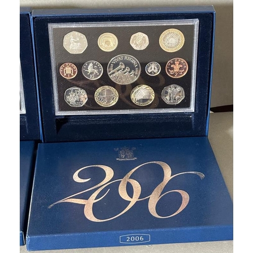 786 - Three UK proof coin collectors packs 2004, 2005 and 2006