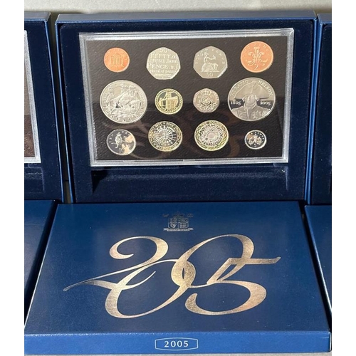 786 - Three UK proof coin collectors packs 2004, 2005 and 2006