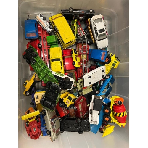 822 - A large selection of diecast vehicles by Corgi and Matchbox, various styles and conditions