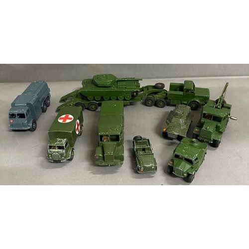 827 - A selection of military Dinky toys