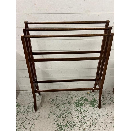 9 - A mahogany towel rail