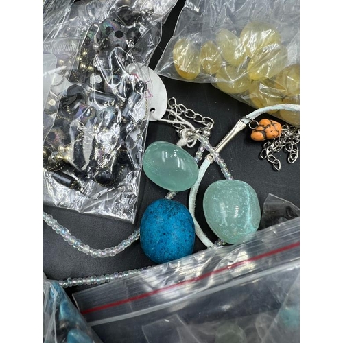 147 - An extensive collection of jewellery making semi precious gem stones (various sizes, round & tumbled... 