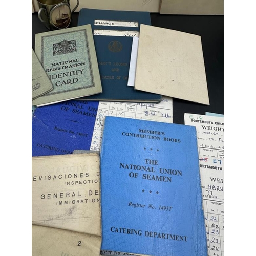 165 - Maritime interest. A selection of items documenting careers and lives on the Cunard line during the ... 