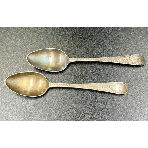 18 - Two Georgian silver teaspoons, approximate weight of 21g