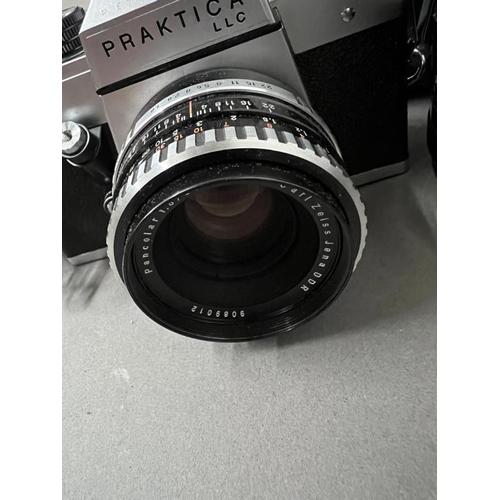 204 - Two Praktica cameras and lens