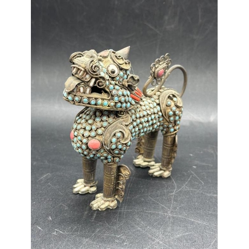 208 - A Tibetan Foo Dog Perfume Bottle