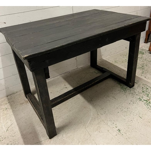 223 - A painted rustic table (H78cm W114cm D77cm)